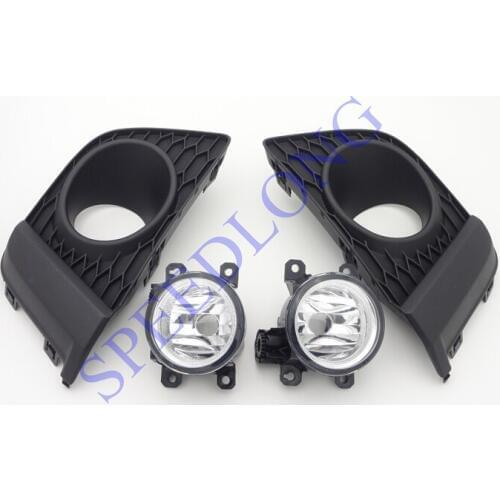 1 Set Front Clear Fog Lights lamp Halogen & covers bezels kits For HONDA FIT 2015-2016