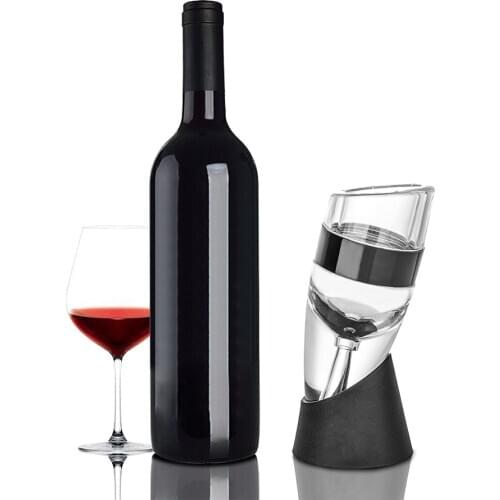 Crystal Red Wine Sobering Aerator Magic Decanter Essential Wine Quick Pourer Wine Hopper Filter Set Decanting Dispenser Tools