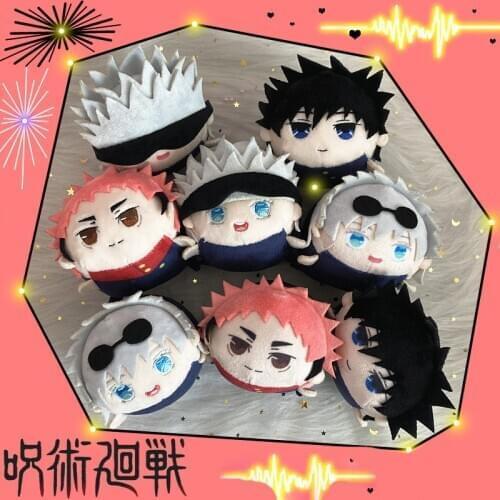 10cm Anime Jujutsu Kaisen Mini Doll Pendant Plush Dango Keychain Toy Itadori Yuji Gojo Satoru Fushiguro Megumi Cosplay Gift