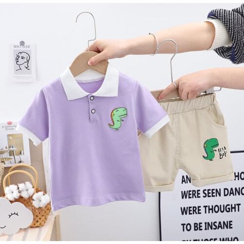 Kids Fashion Suit Summer Children Boy Girl Cartoon T Shirt Shorts 2Pcs/sets Baby Toddler Clothing Infant Sportswear 0-5 Years