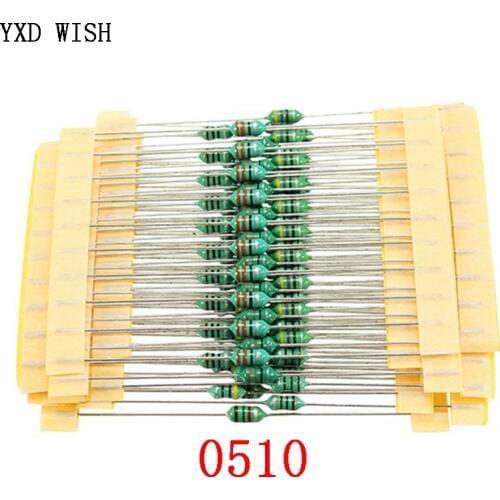 0510 1W Color Ring Inductors Assortment Kit 1/2W DIP Inductance 10UH 33UH 47UH 68UH 100UH 220UH 470UH 680UH 1MH Inductor Set