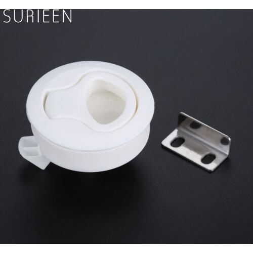 Nylon Boat Flush Pull Push Slam Latch Non-Locking Door Deck Hatch Latch Fit Standard 2 Inch Hole Cutout Rowing Boats Accessories