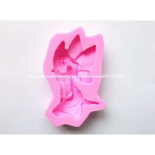 New! Free Shipping Fairy Shaped Silicone Mold Cake Decoration Fondant Cake 3D Food Grade Silicone Mould 232