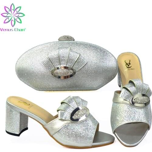 New African Wedding Shoes and Bag Summer High Heeled Shoes for Women Italian Shoe and Bag Set for Party In Women High Quality