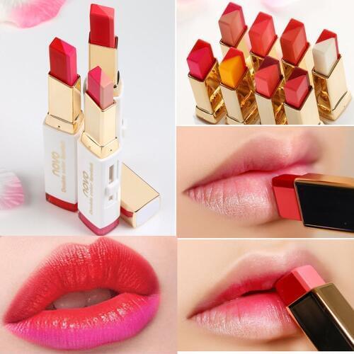 Novo dual color silky bite lipstick moisturzing matte lipstick Nutritious Lip Pencil lip balm BN037