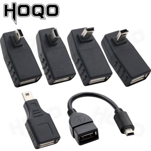 Mini USB to Female Usb OTG Adapter Mini USB Male to USB Female Converter Connector Transfer Data Sync for Car AUX MP3 MP4 U-Disk