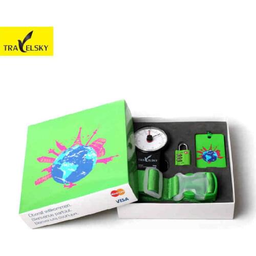 Travel abroad means a family of four TSA Three password lock Customs Tied me with Tag Luggage scale Kits free shipping