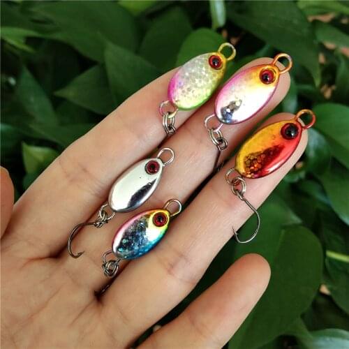 Swolfy 5pcs 2g 3g 5g Micro Jig fishing lure Mini spoon lure small fish jig metal lure spinner bait