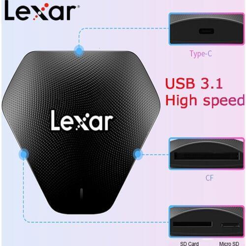 NEWOriginal Lexar high speed multifunction card reader 3 in 1 is compatible with USH-II usb3.1 SD /TF / CF card support card 3.0