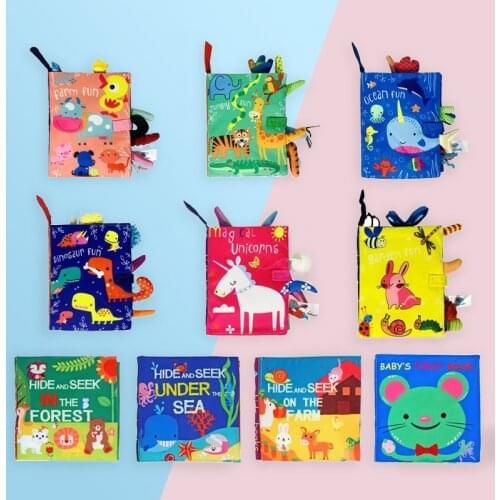 ChildrenS Educational Toys Animal Tail Cloth Fabric Book Montessori Benefit Of Early Childhood Education School Supp