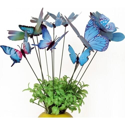 12 Pieces Garden Yard Planter Butterfly Stakes Lawn Decor Ornaments