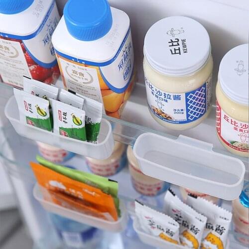 2PCS Adjustable Refrigerator Storage Box Fridge Organizer Storage Holder Sauce Shelf Rack Kitchen Accessories