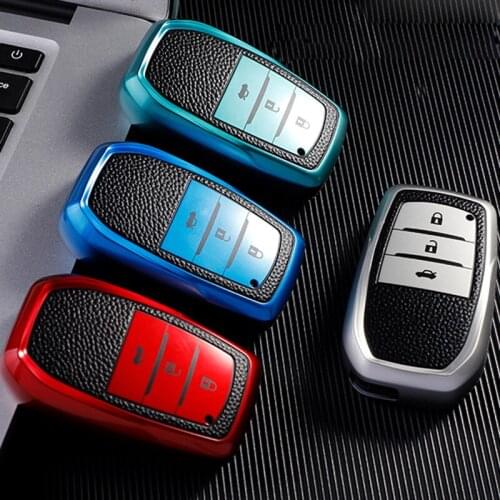 TPU Leather Car Key Case for Toyota Key Cover Chr Rav4 Auris Avensis Prius Aygo Camry Corolla Land Cruiser 200 Prado Crown