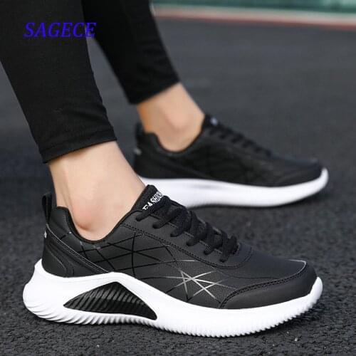SAGACE Breathable Mens Sneakers Leather Ultra-Light Sneakers Fashion Comfortable Casual Running Shoes Spor Ayakkabi Erkek M11