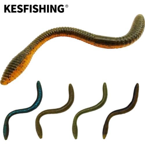 KESFISHING Fishing Worm Lure Wild Stick 155mm 5pcs Silicone Bait Crankbait For Fishing Big Bait Trout PVA