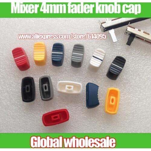 60pcs Mixer Potentiometer Fader Cap For Yamaha behringer Soundcraft / Oval Hole 4mm Audio Volume Adjuster Fader Cap 23.3*11.8mm