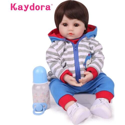 Cute Soft silicone Reborn Baby Dolls 48cm Adorable Play Toys Lifelike Reborn Toddler Boys Bath Playmate Alive Kids Surprise Gift