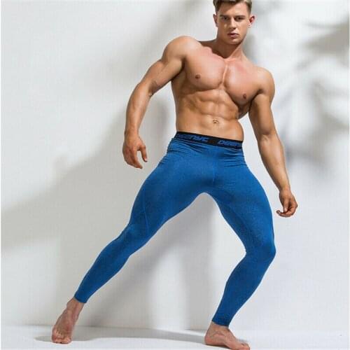 Men Leggings Sport Pants Fitness Running Training Compression Long Trousers Jogger Sweatpants