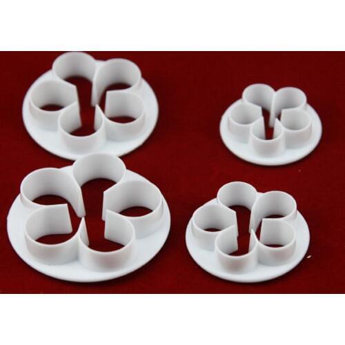 Set of 4pcs Rose Cutter cake decorating fondant embossing tool