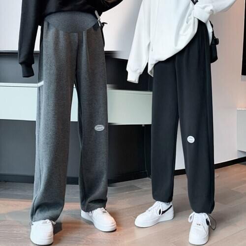 Autumn Winter Maternity Thicken Pants 2021 New Cotton Soft Loose Velvet Trousers for Pregnant Women Maternity Clothes Trousers
