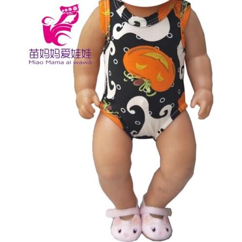 Fits Doll Clothes Halloween pumpkin bikini baby Doll Clothes reindeer swim wear for doll