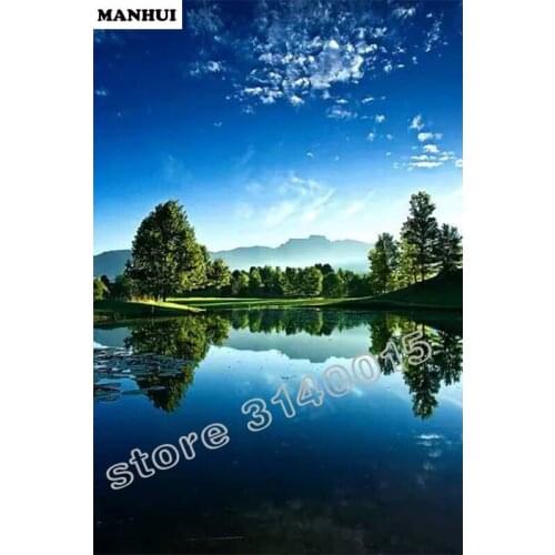 Full Square Diamond 5D DIY Diamond Painting River scenery Embroidery Cross Stitch Rhinestone Mosaic Painting Home Decor BCD255