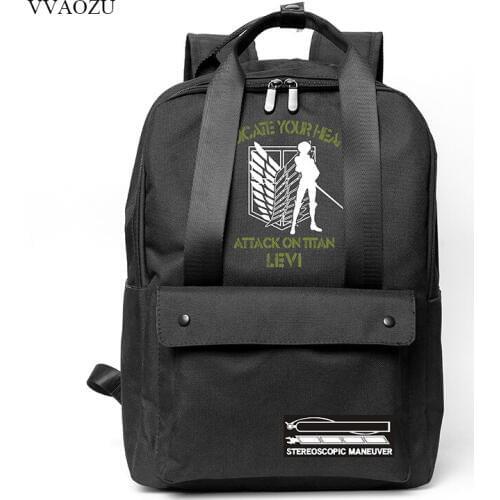 Attack on Titan Levi Multifunction Portable Hand Shoulder Bag Rucksacks Travel Laptop Backpack Oxford Schoolbag For Teenagers