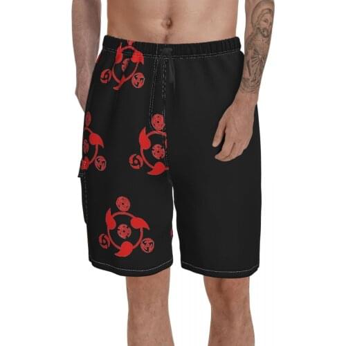 Causal Breathable Quick Dry Funny Novelty Anime Manga basketball Sharingan Male Shorts