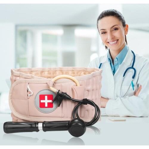Back Relief Belt Waist Air Traction Brace Belt Spinal lumbar Support Backach Pain Unisex Physio Decompression Release Massager