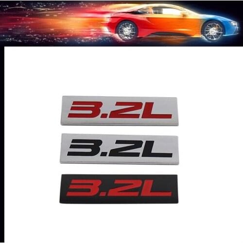 Premium 3.2L 3.2 L car Engine Hood Fender trunk Tail Rear Bonnet Nameplate Decal Emblem Badge Sticker for Universal
