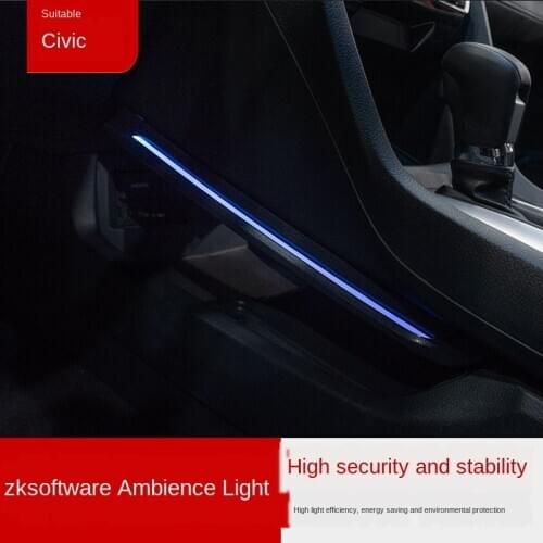 Applicable to 10 Th Generation Civic Center Console Led Ambient Light Car Interior Atmosphere Light Decorative Lights Modificati