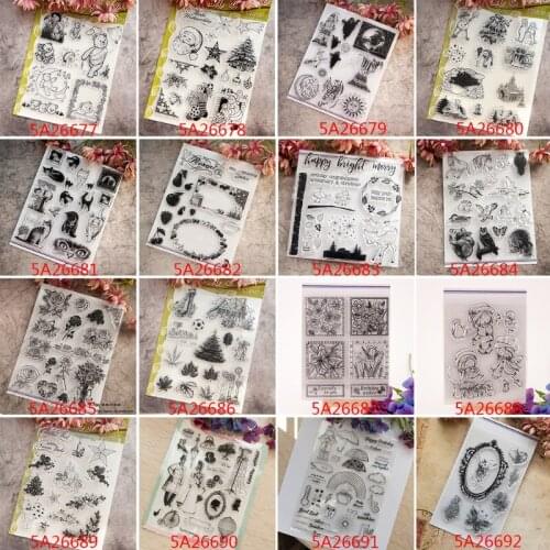 Clear Stamp Silicone Seal For DIY Scrapbook Diary Album Photo T1044 Bright Merry M17D