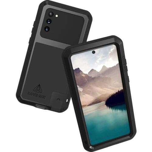 LOVEMEI Luxury Dirt-resistant Anti-knock Metal Aluminum Cases for Sumsang Galaxy Note 20 6.7" Outdoor Heavy Duty Protection Case