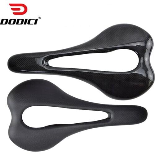 DODICI Carbon fiber Saddle Mountain Bike Large Hollow Seat Road Bike Cushion 3K Gloss/Matte MTB Bicycle Accessories 147*270mm