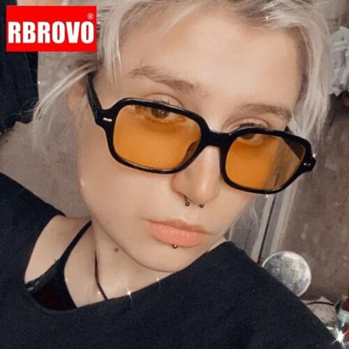 RBROVO Retro Sunglasses Women 2021 Square Women Eyeglasses Luxury Sun Glasses For Women/Men Brand Designer Gafas De Sol Mujer
