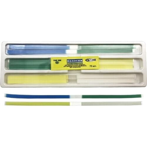 75Pcs/Pack Dental Abrasive Strips Teeth Polishing Finishing Gloss Contouring Tools