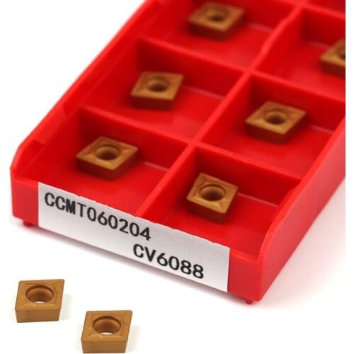 CCMT060204 CV6088 CCMT060208 CNC Lathe Turning Tools Carbide Insert Boring Hole Small Rhombus Machining Cut Steel High Quality