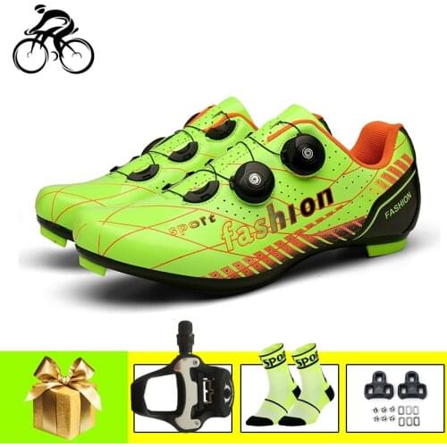 Cycling Shoes Road Men Women Zapatillas Ciclismo Breathable Self-locking SPD-SL Pedals Wear-resistant Bicycle Riding Sneakers