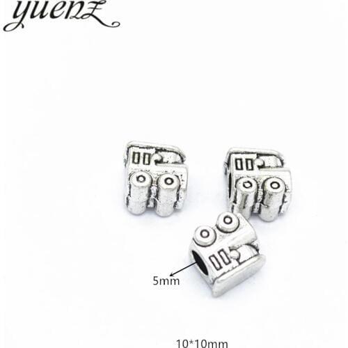 YuenZ 7pcs Antique Silver color Big Hole train Beads Spacers Beads Fit European Charm Jewelry Accessories DIY Findings R182