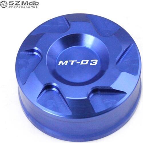 Rear Brake Fluid Reservoir Cover Cap For YAMAHA MT-03 660 2006-2012 Motorcycle Accessories CNC Blue Gold Black Red With Logo