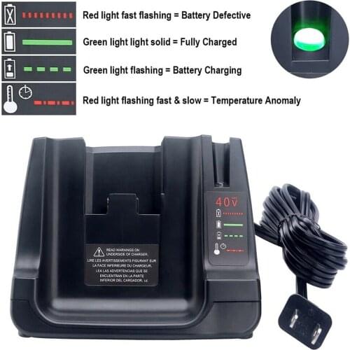 LCS3640 40V Max Lithium Battery Charger Replacement for 40V LBXR36 LBX36 LST540 LCS1240 LST136W US Plug