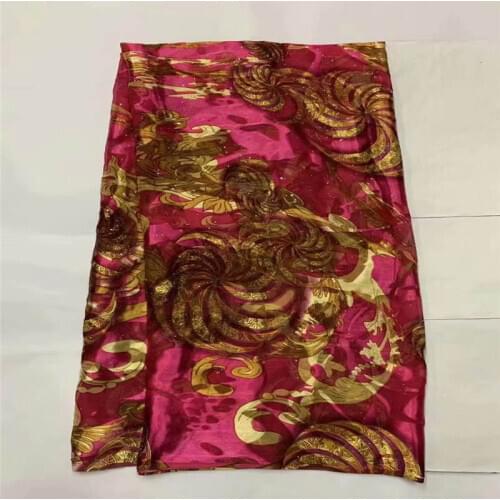 2020 Latest Fashion Design African Soft Silk Fabric For Garment Neat Embroidery On The Material Silk Fabric 5 Yards! LXFN11166
