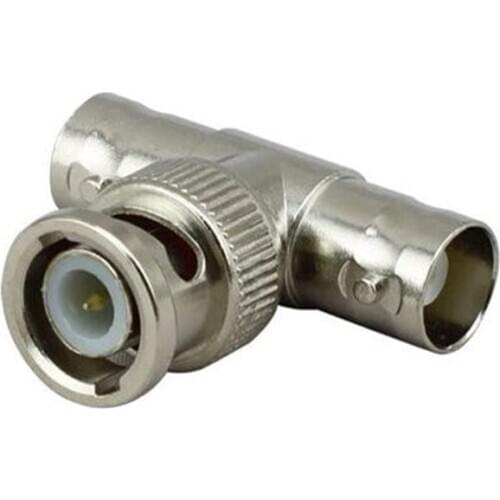 2pcs RF Adapter BNC-KJK T Type Connector Adapter For CCTV Surveillance System 50 Ohm