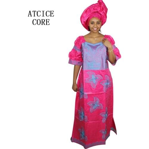 African dresses for woman bazin riche embroidery design long dress A103