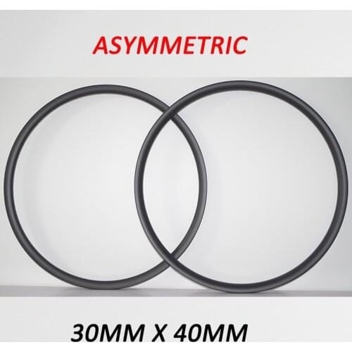 DEERACE ASYMMETRIC 27.5er/650B 30mm X 40mm Hookless Tubeless Carbon MTB Bicycle Wheel ASYMMETRICAL Rims for DH AM