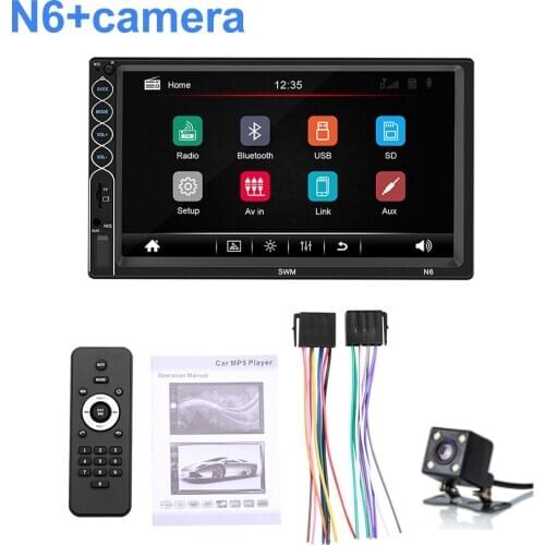 2 Din Android Car Radio Multimedia MP5 Player Touch Screen Stereo Bluetooth Car Radio FM MP5 Player With Rear View Camera