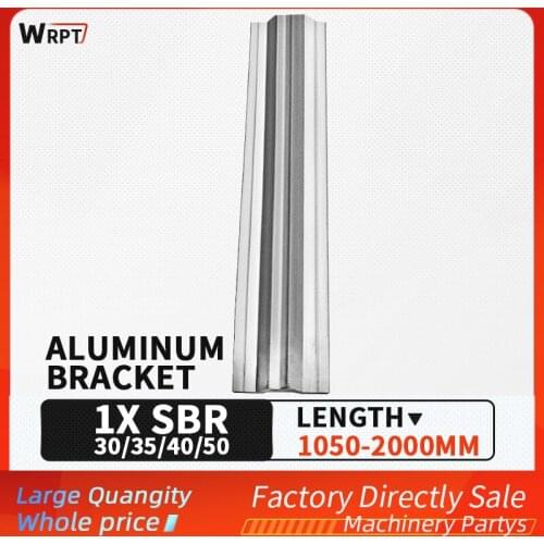 Free shipping, 1pcs SBR30 SBR35 SBR40 SBR50 aluminum bracket, length 1050mm-2000mm, with holes, without holes, for CNC printer