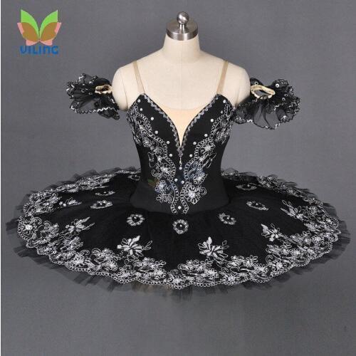 Black ballet tutu Adult Professional pancake platter performance ballet tutu dress Black swan ballet costume for ballerina tutus