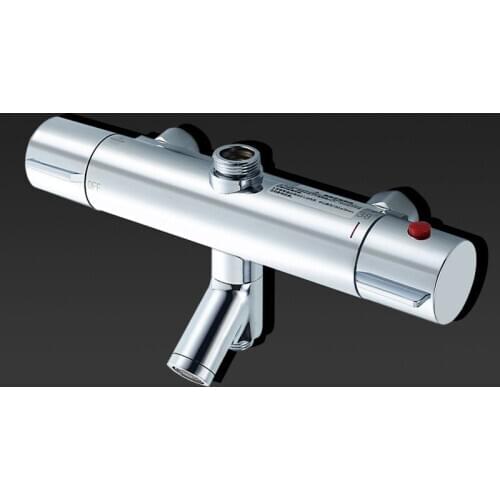 Black Chrome Wall Mounted Thermostatic Shower Faucet Mixer Value Dual Handle Bathroom Accessories Bathtub Cold And Hot Tap Bar