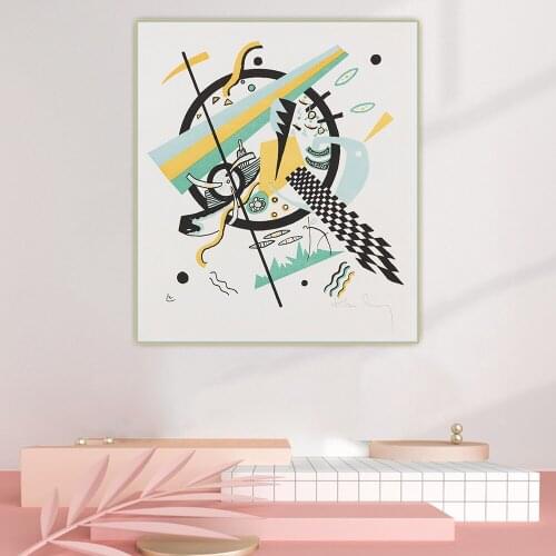 Citon Wassily Kandinsky《Small Worlds IV.1922》Abstract Canvas Oil Painting Artwork Painting Background Wall Decor Home Decoration